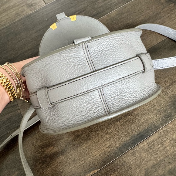 CHLOE Marcie Small Saddle Bag in Cashmere Gray - Picture 12 of 12